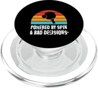 Powered By Spin & Bad Decisions Funny Retro Table Tennis PopSockets PopGrip per MagSafe