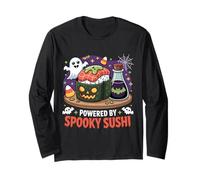 Powered By Spooky Sushi Halloween Food Maglia a Manica