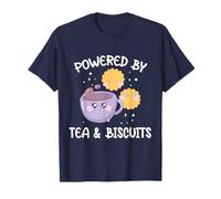 Powered by Tea & Biscuit Tea Lover Biscuit Lover Biscuit Lover Tea Bevitore Maglietta