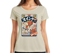 Powered Fish Discovering New Delights Japan - Maglietta da donna, naturale, S