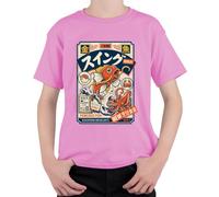 Powered Fish Discovering New Delights Japan - Maglietta per bambini, Colore: rosa., 104