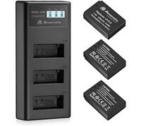 Powerextra 3-Pack Batteria Sostitutiva Canon LP-E12 e Caricabatterie USB Display LCD Intelligente per Fotocamere Canon SX70 HS Rebel SL1 EOS-M EOS M2 EOS M10 EOS M50 EOS M100 PowerShot SX70 HS