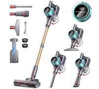 Powerffy Aspirapolvere Senza Fili Hero10,550W/45000Pa/60Min, Scopa Elettrica Senza Fili autoportante, Bar Aspirapolvere con spazzola anti-groviglio per moquette/pavimento duro/capelli animali