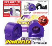 Powerflex Fr o, Mnt Spazzole 21mm 2Pce per Opel Astra MK5 04-10 PFF80-1203-21