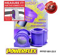 Powerflex Anteriore o,Spazzole 23.5mm Per Porsche Boxster 986 97-2004