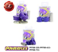 Powerflex Ant. Superiore + Basso 5 Cilindro Motore Mnt Sml + Lrg Spazzole per