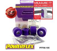 Powerflex Anteriore Barra Antirollio Bielletta Spazzole per Saab 9000 (85-1998)