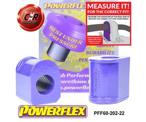 Powerflex Anteriore o,Interno Spazzole 22mm per Renault Wind (2010-2013)