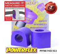 Powerflex Anteriore o,Spazzole 16.4mm per Opel Corsa D (06-14) PFF80-1103-16.4