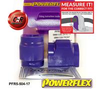 Powerflex Anteriore o,Supporto Spazzole 17mm per BMW 5 Series E28 (82-88)