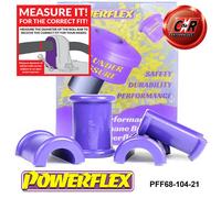 Powerflex Anteriore o,Spazzole 21mm per Smart Roadster Inc Brabus 03-05
