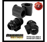 Powerflex Black Ant. o ,Interno 28mm+Esterno 23mm Supporti per Renault Clio V6