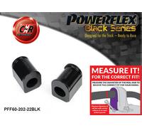 Powerflex Black Anteriore o ,IN Spazzole 22mm per Twingo 2 + Rs 07-14