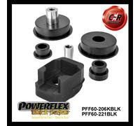 Powerflex Black Cane Osso Motore Kit Boccole + Ant. Upr Destro Inserti per Clio2
