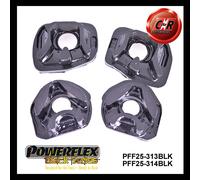 Powerflex Black Fr + RR Motore Mnt Protezioni Per Civic Mk7 EP / Eu Type R