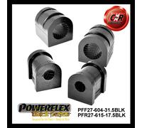 Powerflex Black Frarb 31.5mm + Spazzole 17.5mm per Jaguar S TYPE + R (02-09)