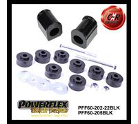 Powerflex Black Frarb Chass Mnt 22mm + o , Fuori Spazzole Per Clio I + 16v 90-98