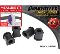 Powerflex Black Posteriore o,Spazzole 15mm per Porsche 912 (65-67)