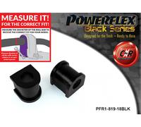 Powerflex Black Posteriore o,Spazzole 18mm per Alfa Romeo Gt (03-10)