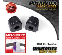 Powerflex Black Posteriore o,Spazzole 20.5mm per Audi A3, 4WD 03-12