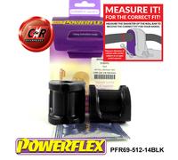 Powerflex Black Posteriore Rollio Bronzine Barra 14mm per Rampollo FR-S (14-16)