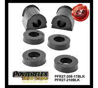 Powerflex Black RR o, Spazzole 17mm + Arblink Gomme per Jaguar XJ6, XJ6R 94-97