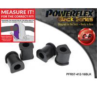 Powerflex Black Rrarb Spazzole 16mm per Porsche 911 Epoca 69-73 PFR57-412-16BLK