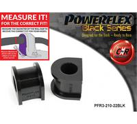 Powerflex Black RR o,Spazzole 22mm per Audi A4 B6 + Est 2WD 01-05 PFR3-210-22BLK