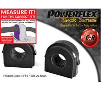 Powerflex Black Fr o, Spazzole 26.5mm per BMW F80 M3 (11-18) PFF5-1203-26.5BLK
