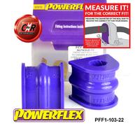 Powerflex Fr Arb-Chassis Spazzole 22mm per Alfa Alfasud + Sprint 1981 PFF1 103
