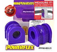 Powerflex Anteriore o,Spazzole 21mm per Renault Clio 3 197/200 05/09-12