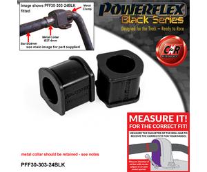 Powerflex Nero Anelli ARB Anteriori 24Mm Per Delta 1600 GT 86-92 PFF30-303-24BLK