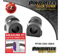 Powerflex Black Frarb Spazzole 18mm per Opel Tigra Twin Top 04- PFF80-1003-18BLK