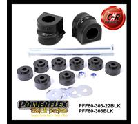 Powerflex Nero FrARB 22Mm + Bulloni Di Montaggio ARB Per Astra 1 GTE 16V 80-85