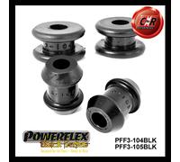 Powerflex Nero FrOut ARB Mnts 16mm Per 80 90 4WD + Avant 83-92 PFF3-104+105BLK