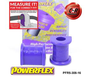 Powerflex Posteriore Arb Spazzole 16mm per BMW 3 Series E36 Compact (93-00)