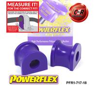 Powerflex Posteriore o,Spazzole 18mm per Alfa Gtv 2.0 & V6 (1995-2005)