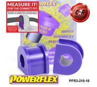 Powerflex Posteriore o,Spazzole 18mm Per Audi A4 (B6) (2wd) 01-05 PFR3-210-18