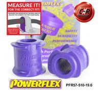 Powerflex Posteriore o,Spazzole 19.6mm per Porsche 997 + Turbo 05-13