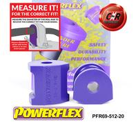 Powerflex Road Posteriore Rollio Bronzine Barra 20mm per Impreza Gr, Gh (07-11)
