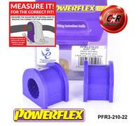 Powerflex Posteriore o,Spazzole 22mm per Audi A4 + Avant (2WD) B7 (05-08)