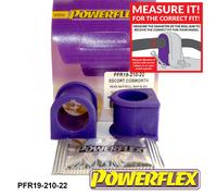 Powerflex Posteriore o,Spazzole 22mm per Ford Escort Rs Cosworth (92-96)