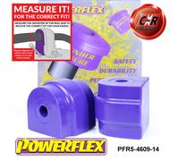 Powerflex Posteriore o,Supporto Spazzole 14mm Per BMW 3 Serie Xdrive 05-13