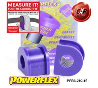 Powerflex Posteriore Rollio Bronzine Barra 16mm per Audi A4 Quattro B5 (95-01)