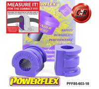 Powerflex Anteriore Bronzine Barra Antirollio 18mm per Skoda Fabia 5J 2008-