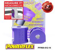 Powerflex Road Serie Posteriore Rollio Bronzine Barra 14mm Per BRZ PFR69-512-14