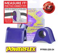 Powerflex Road Posteriore o,Esterno Spazzole 24mm per VW Jetta Mk1 (79-84)