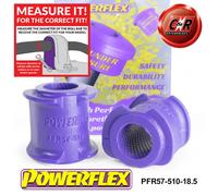 Powerflex RR o, Spazzole 18.5mm per Porsche 911 997 + Turbo 05-13 PFR57-510-18.5