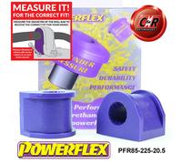 Powerflex Rrarb IN Spazzole 20.5mm Per VW Golf MK4 Cabrio 1997-2004