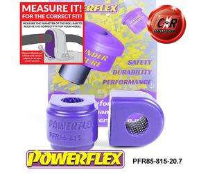 Powerflex Rrarb Spazzole 20.7mm per Audi Q2 4WD Multi Collegamento (2017on)